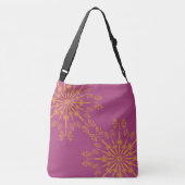 Retro Mandala Boysenberry Crossbody Bag Tas (Achterkant)