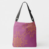 Retro Mandala Boysenberry Crossbody Bag Tas (Voorkant)