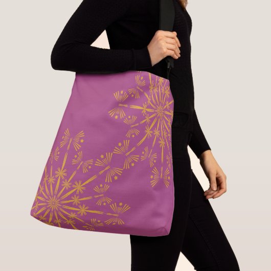 Retro Mandala Boysenberry Crossbody Bag Tas (Dichtbij)