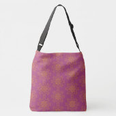 Retro Mandala Boysenberry Crossbody Bag Tas (Achterkant)