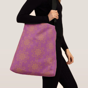 Retro Mandala Boysenberry Crossbody Bag Tas