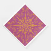 Retro Mandala Boysenberry Paper Napkins Servet (Hoek)