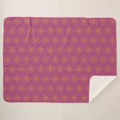 Retro Mandala Boysenberry Sherpa Blanket (3 Sizes) Deken (Voorkant (horizontaal))