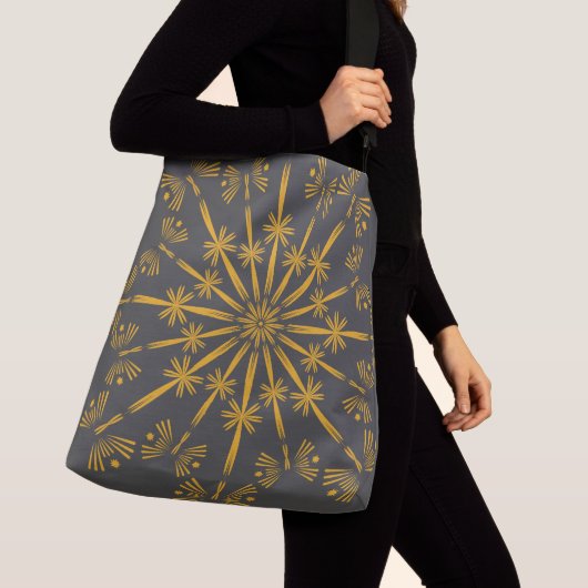 Retro Mandala Dusk Crossbody Bag (2 Sizes) Tas (Dichtbij)