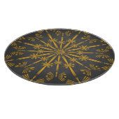 Retro Mandala Dusk Glass Cutting Board Snijplank (Hoek)