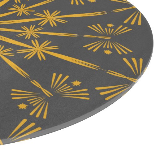 Retro Mandala Dusk Glass Cutting Board Snijplank (Hoek)