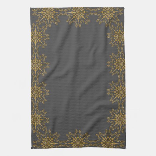 Retro Mandala Dusk Kitchen Towel Theedoek (Verticaal)