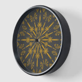 Retro Mandala Dusk Wood Klock (Hoek)
