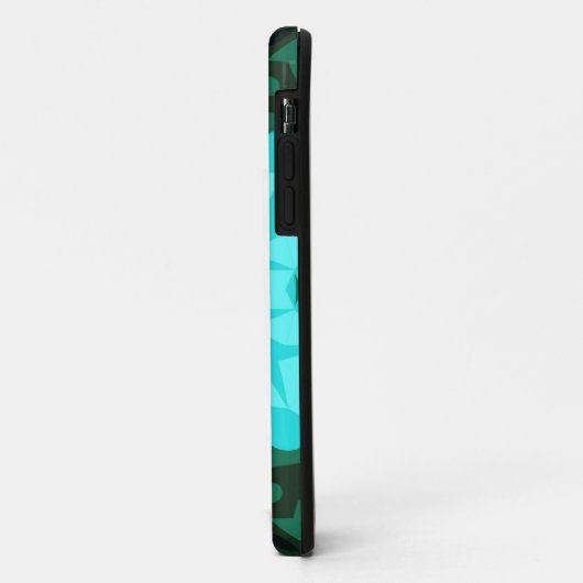 Retro Mandala Flower Blue en Green Case-Mate iPhone Case (Achterkant/links)