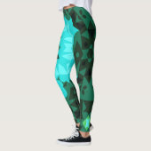 Retro Mandala Flower Blue en Green Leggings (Links)