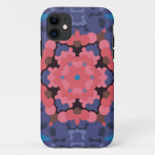 Retro Mandala Flower Blue en roze Case-Mate iPhone Case (Achterkant)