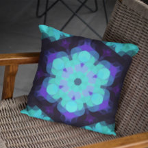 Retro Mandala Flower Blue Paars en Green