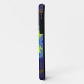 Retro Mandala Flower Green en Blue Case-Mate iPhone Case (Achterkant/links)