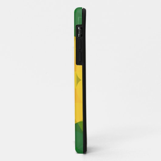 Retro Mandala Flower Green en Yellow Case-Mate iPhone Case (Achterkant/links)