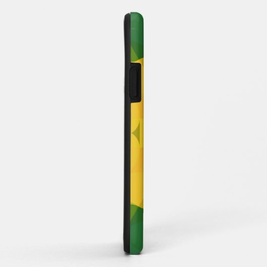 Retro Mandala Flower Green en Yellow Case-Mate iPhone Case (Achterkant/rechts)