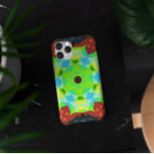 Retro Mandala Flower Green Red en Blue Case-Mate iPhone Case