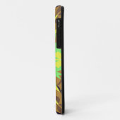 Retro Mandala Flower Green Yellow en Paars Case-Mate iPhone Case (Achterkant/links)