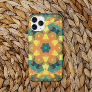 Retro Mandala Flower Oranje Yellow and Green Case-Mate iPhone Case