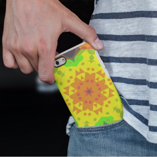 Retro Mandala Flower Oranje Yellow and Green Case-Mate iPhone Case