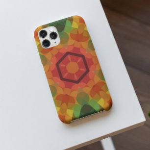 Retro Mandala Flower Oranje Yellow and Green Case-Mate iPhone Case