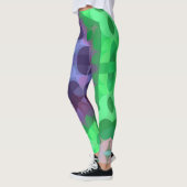 Retro Mandala Flower Paars and Green Leggings (Links)