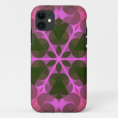 Retro Mandala Flower Pink en Green Case-Mate iPhone Case (Achterkant)