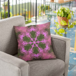 Retro Mandala Flower Pink en Green Kussen