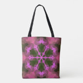 Retro Mandala Flower Pink en Green Tote Bag (Achterkant)