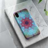 Retro Mandala Flower Red Blue en Paars Case-Mate iPhone Case