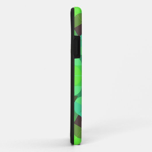 Retro Mandala Flower Red en Green Case-Mate iPhone Case (Achterkant/rechts)