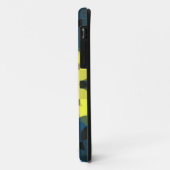 Retro Mandala Flower Yellow en Blue Case-Mate iPhone Case (Achterkant/links)