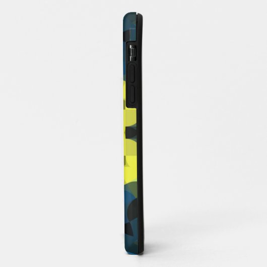 Retro Mandala Flower Yellow en Blue Case-Mate iPhone Case (Achterkant/links)