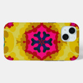 Retro Mandala Geel Blauw en roze Case-Mate iPhone Case (Achterkant (horizontaal))