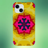 Retro Mandala Geel Blauw en roze Case-Mate iPhone Case