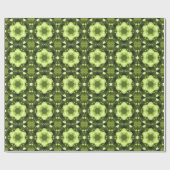 Retro Mandala Green Cadeaupapier (Vlak)