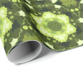 Retro Mandala Green Cadeaupapier (Rol Hoek)