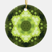 Retro Mandala Green Keramisch Ornament (Voorkant)