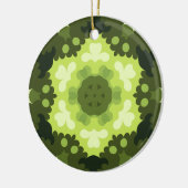 Retro Mandala Green Keramisch Ornament (Links)