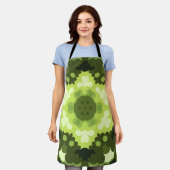 Retro Mandala Green Schort (Gedragen)