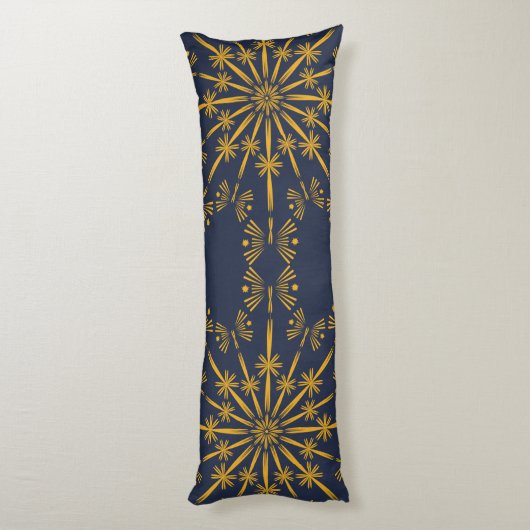 Retro Mandala Midnight Body Pillow Lichaamskussen (Achterkant (Verticaal))