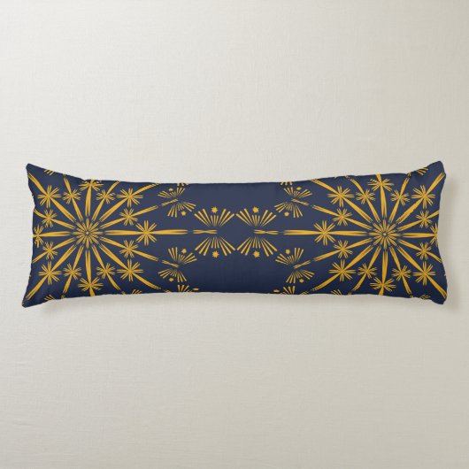Retro Mandala Midnight Body Pillow Lichaamskussen (Voorkant)