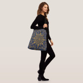 Retro Mandala Midnight Crossbody Bag (2 Sizes) Crossbody Tas (Op model)
