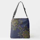 Retro Mandala Midnight Crossbody Bag Tas (Achterkant)