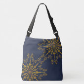 Retro Mandala Midnight Crossbody Bag Tas (Voorkant)