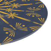 Retro Mandala Midnight Glass Cutting Board Snijplank (Hoek)