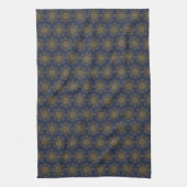 Retro Mandala Midnight Kitchen Towel Theedoek (Verticaal)
