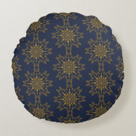 Retro Mandala Midnight Round Pillow Rond Kussen