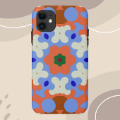 Retro Mandala Oranje blauw en geel Case-Mate iPhone Case