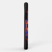 Retro Mandala Oranje en blauw Case-Mate iPhone Case (Achterkant/rechts)