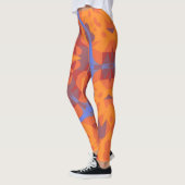Retro Mandala Oranje en blauw Leggings (Links)